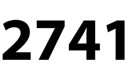 4D Number: 2741 .